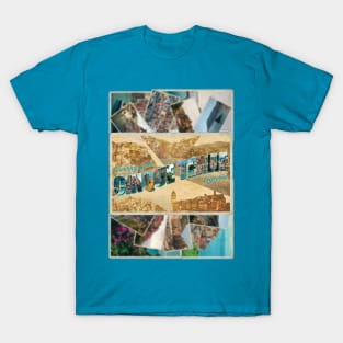 Greetings from Cinque Terre in Liguria Vintage style retro souvenir T-Shirt